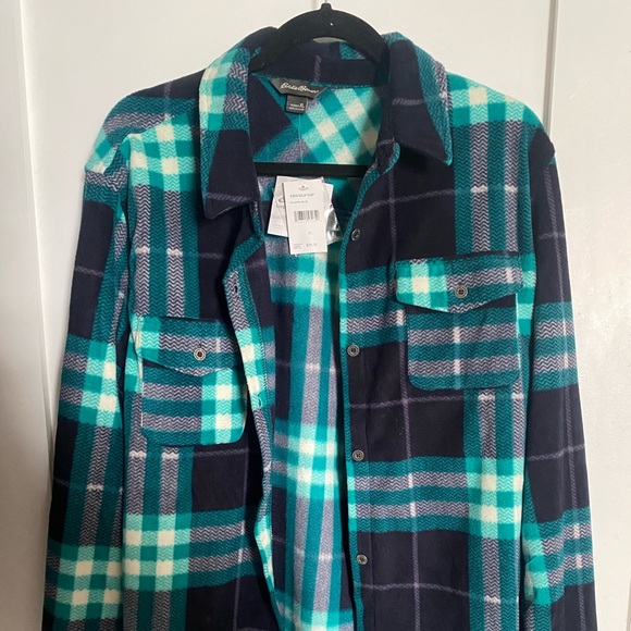 EDDIE BAUER FLEECE FLANNEL - Picture 1 of 2